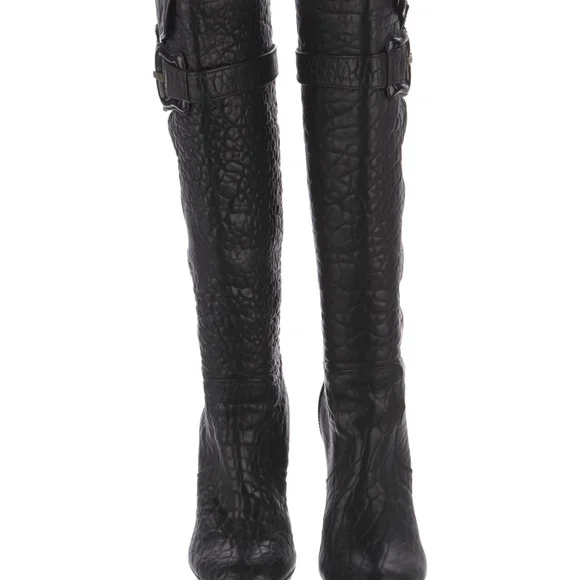 Fendi Black Crocodile Leather Heeled Boots - Picture 5 of 6